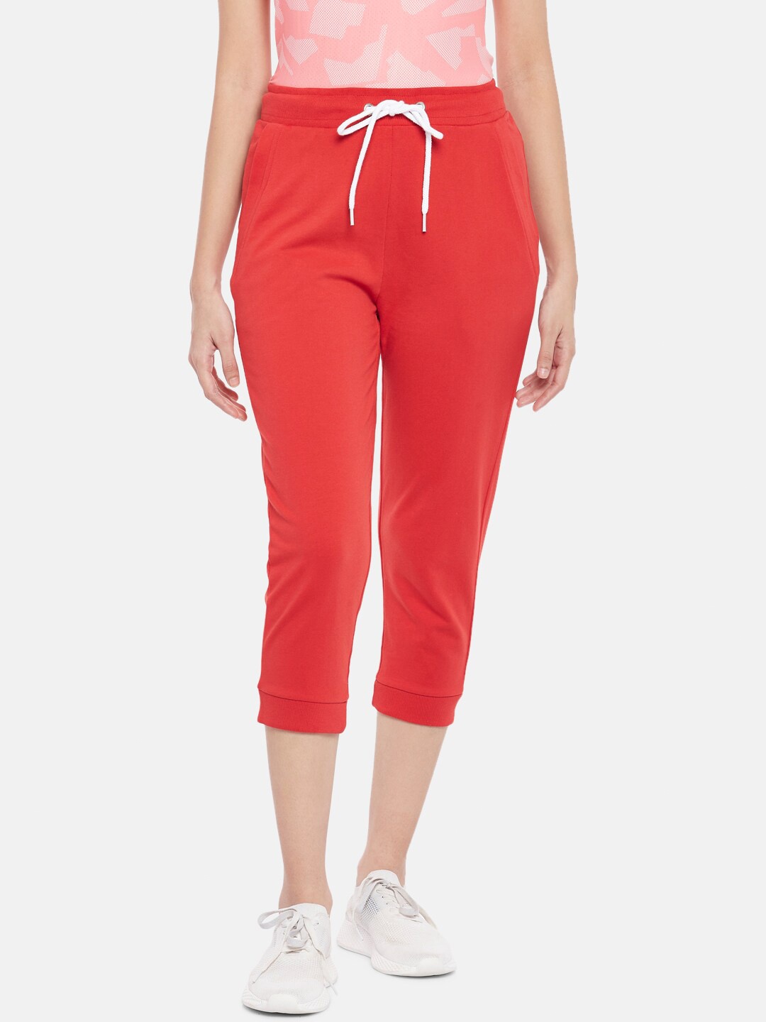 

Ajile by Pantaloons Women Red & White Cotton Capris