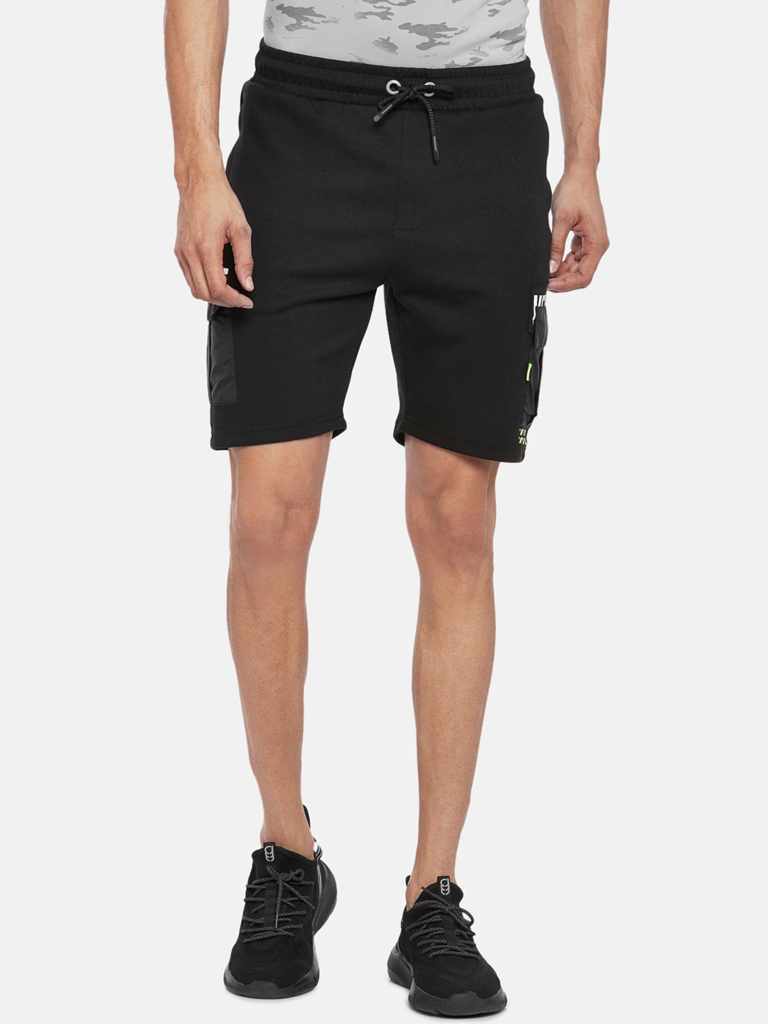 

Ajile by Pantaloons Men Black Solid Sports Shorts
