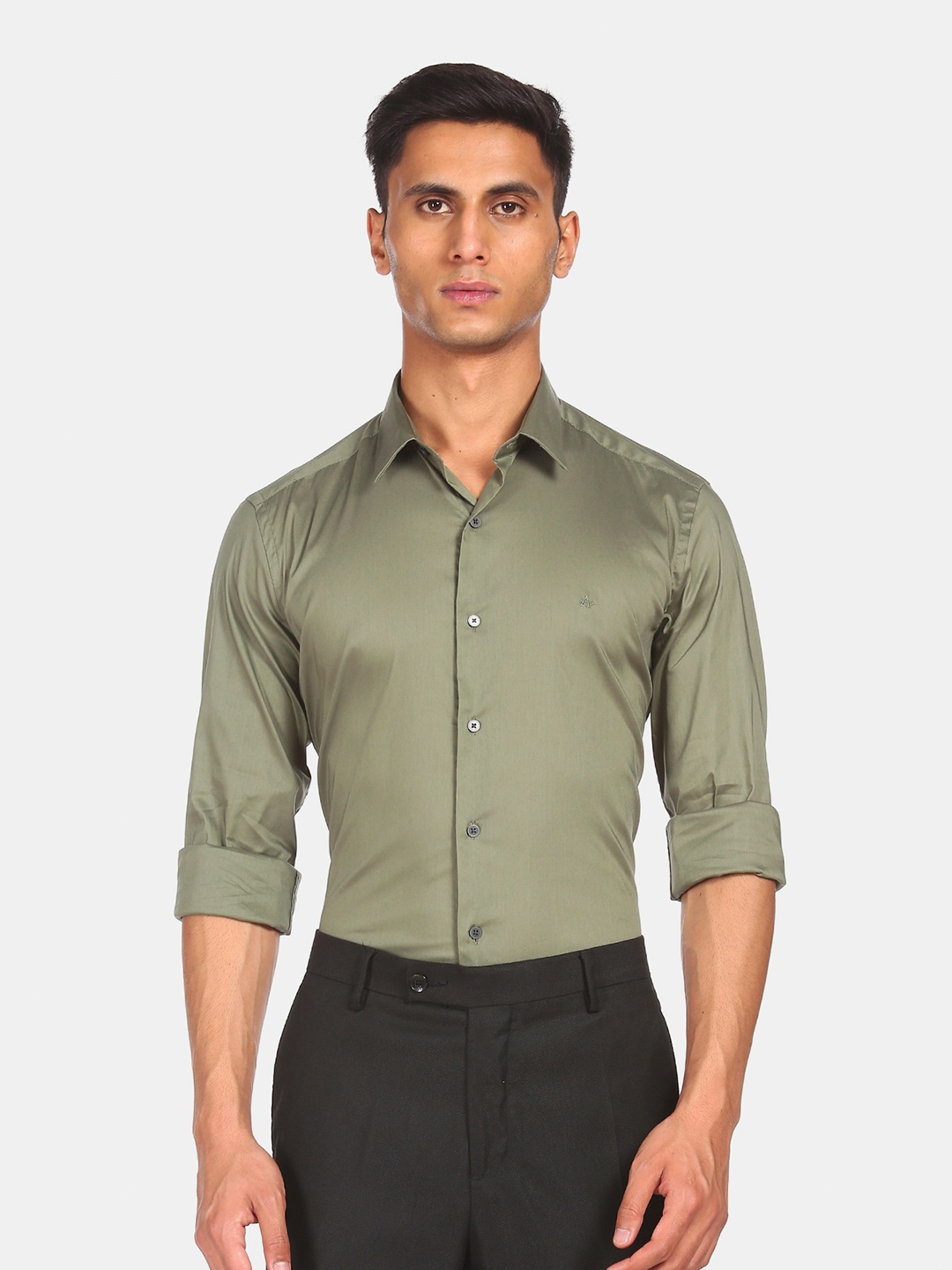 

Arrow New York Men Green Opaque Casual Shirt