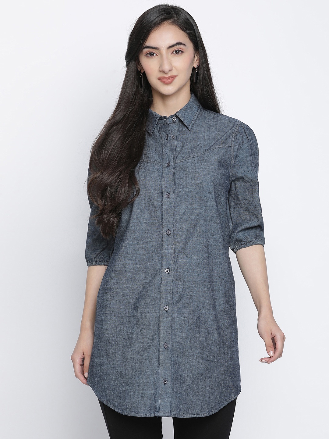 

Oxolloxo Grey Shirt Collar Tunic