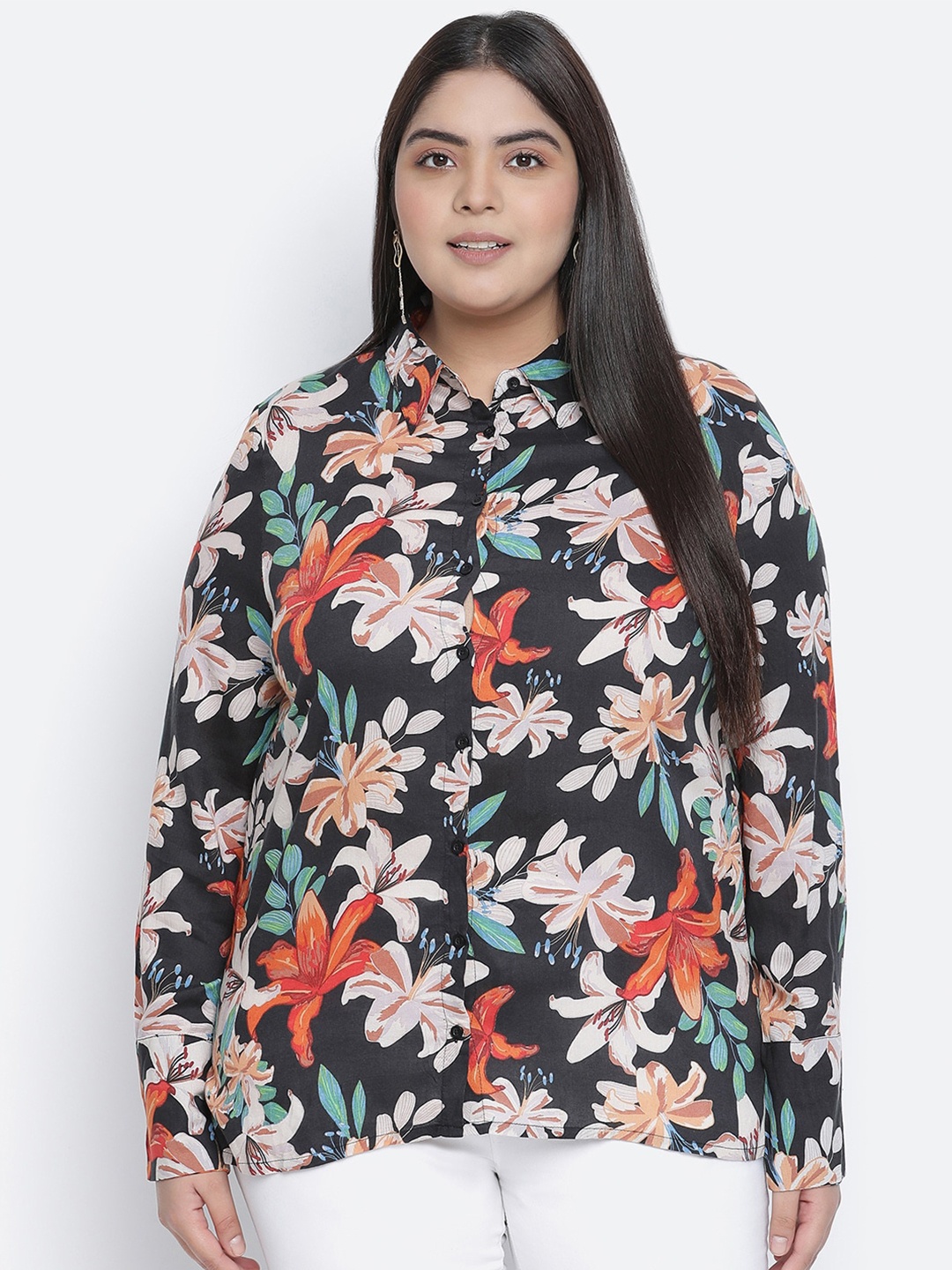 

Oxolloxo Women Multicoloured Floral Opaque Printed Casual Shirt, Multi