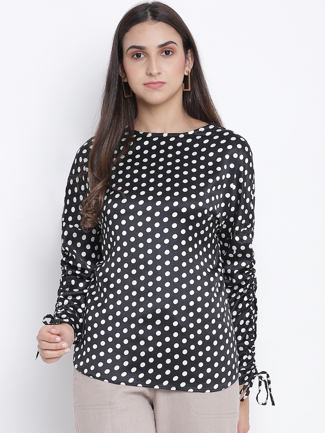 

Oxolloxo Black Polka Dot Regular Top