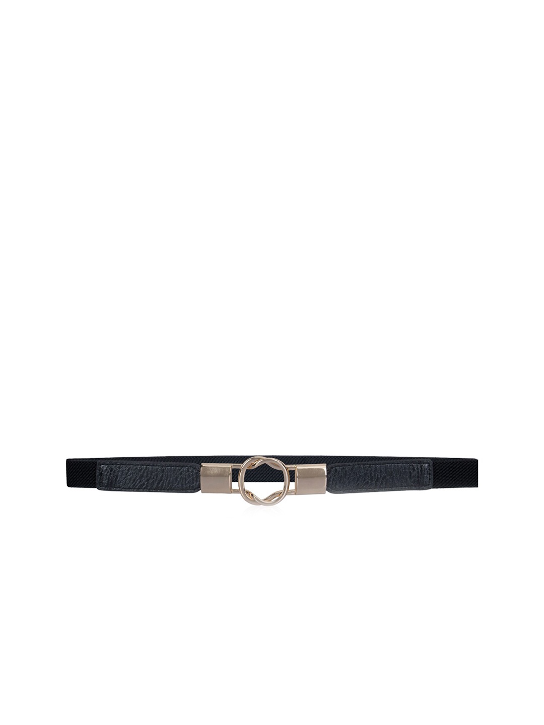 

Kazo Women Black Thin Elasticated Belt With Metal Buckle