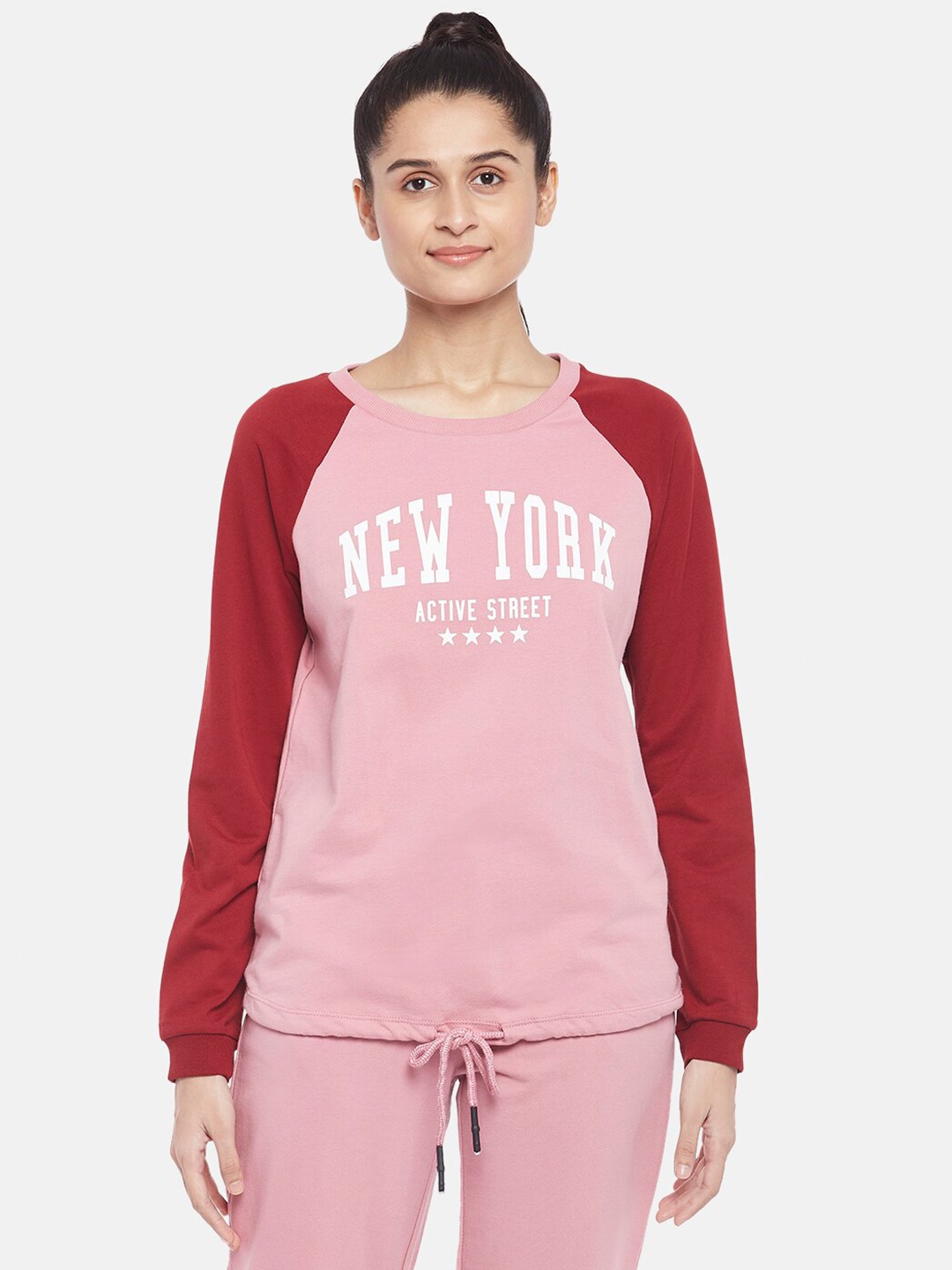 

Ajile by Pantaloons Women Pink Printed Sweatshirt