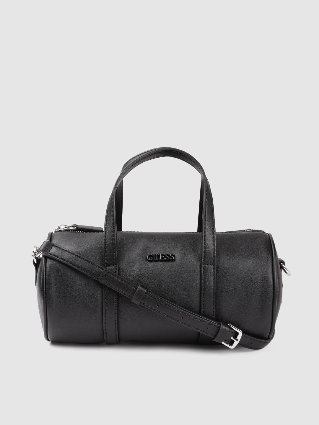 

GUESS Black Solid Bowling Handheld Bag