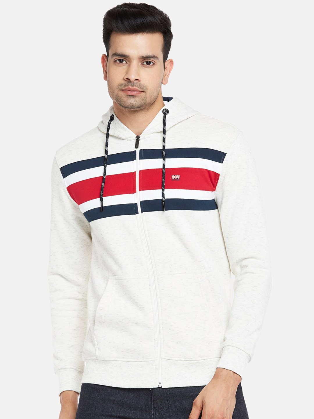 

BYFORD by Pantaloons Men Beige Colourblocked Sweatshirt