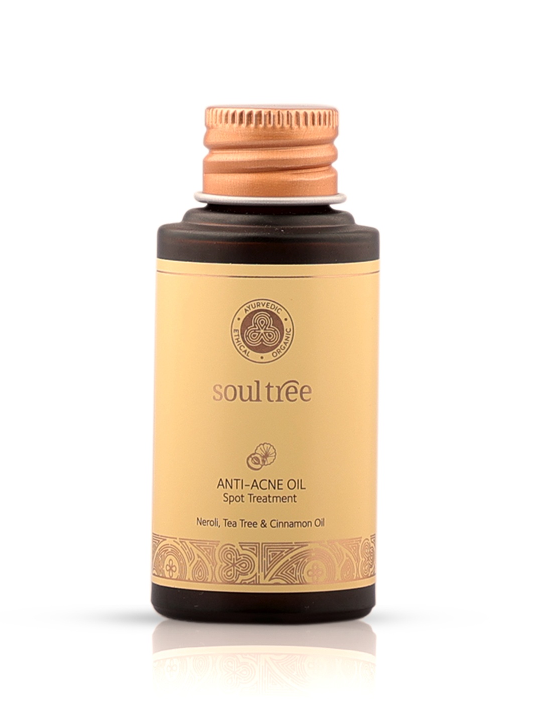 

Soultree Anti-Acne Oil With Neroli, Tea Tree & Cinnamon Oil (Spot Treatment) - 30ml, Yellow