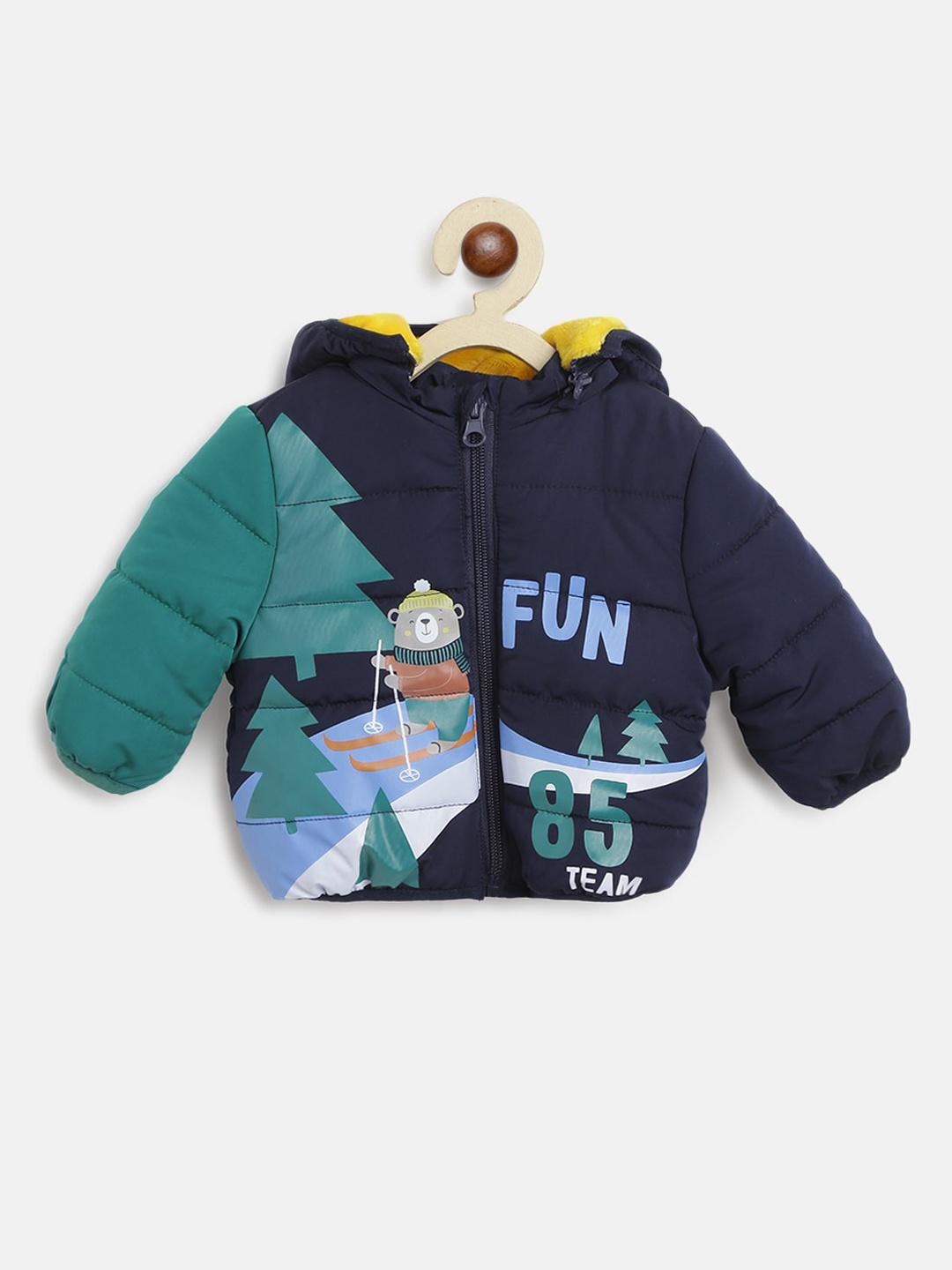 

Chicco Boys Navy Blue Insulator Padded Jacket with Patchwork