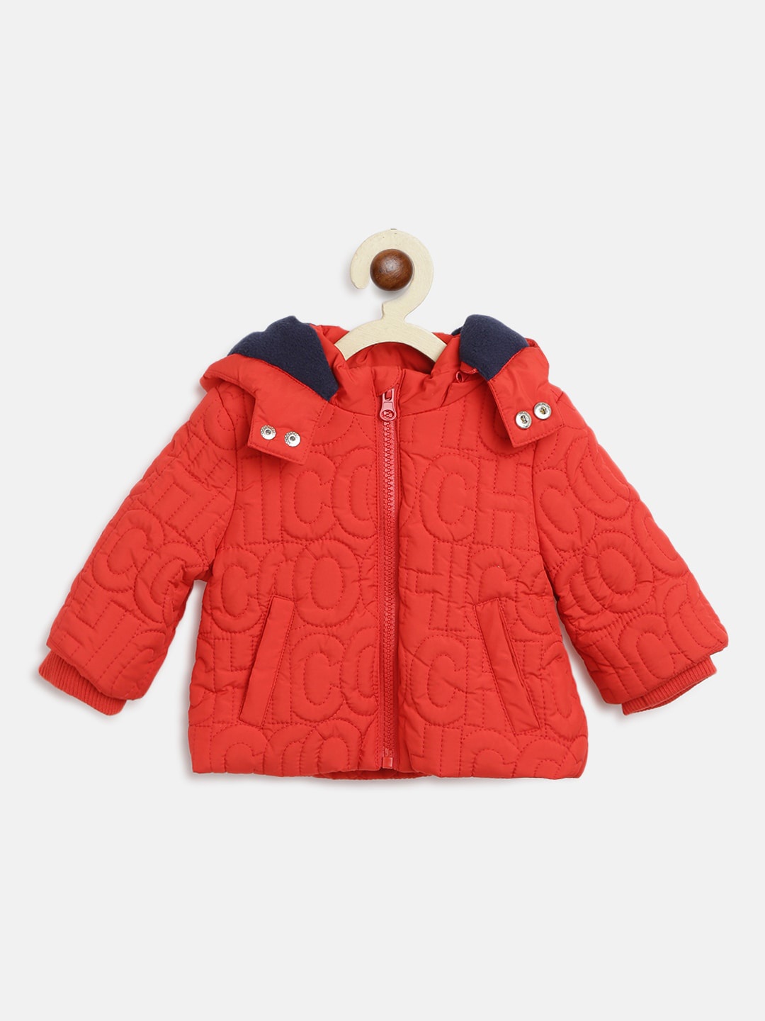 

Chicco Boys Red Typography Padded Jacket