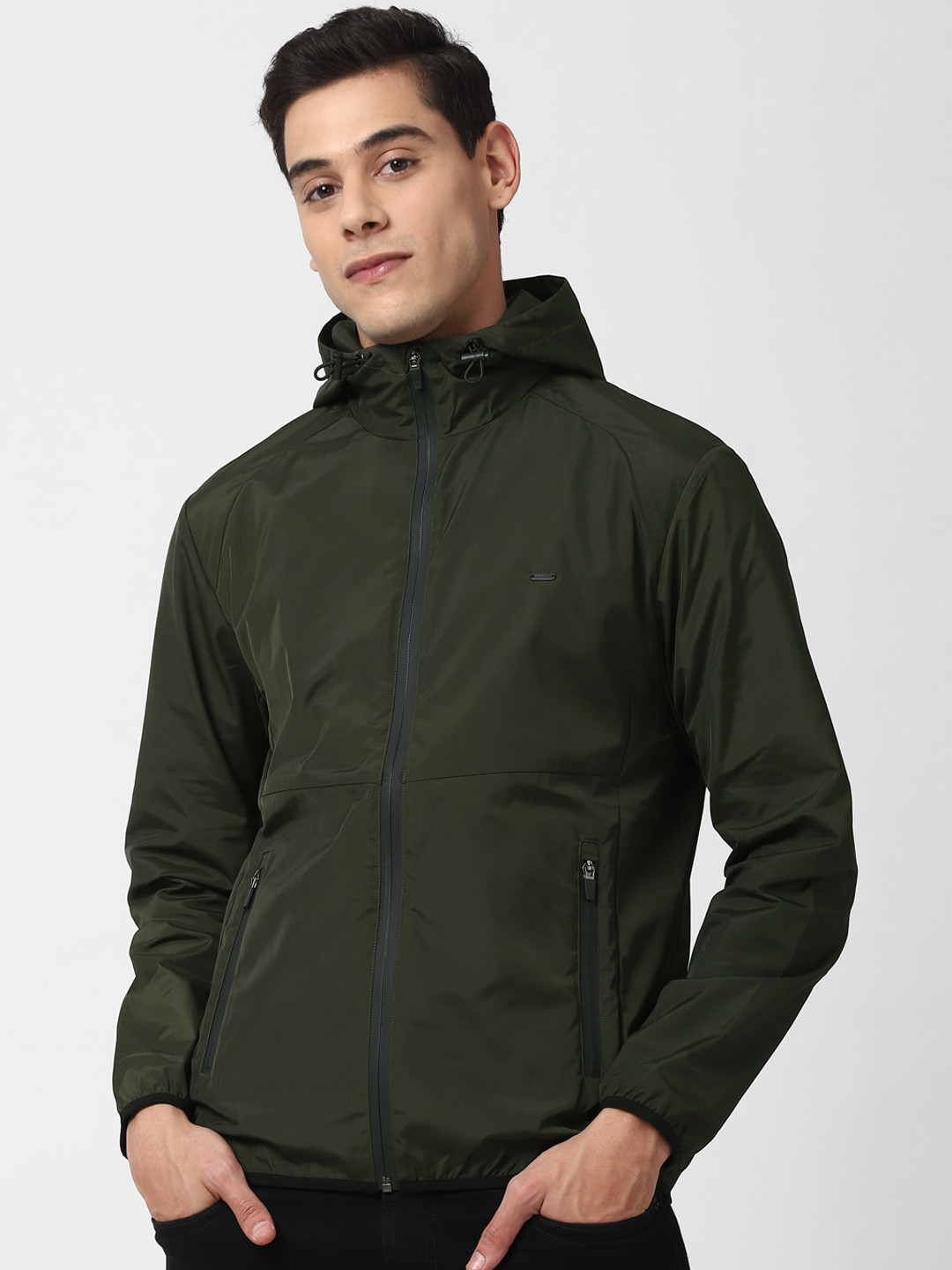 

Peter England Casuals Men Olive Green Sporty Jacket