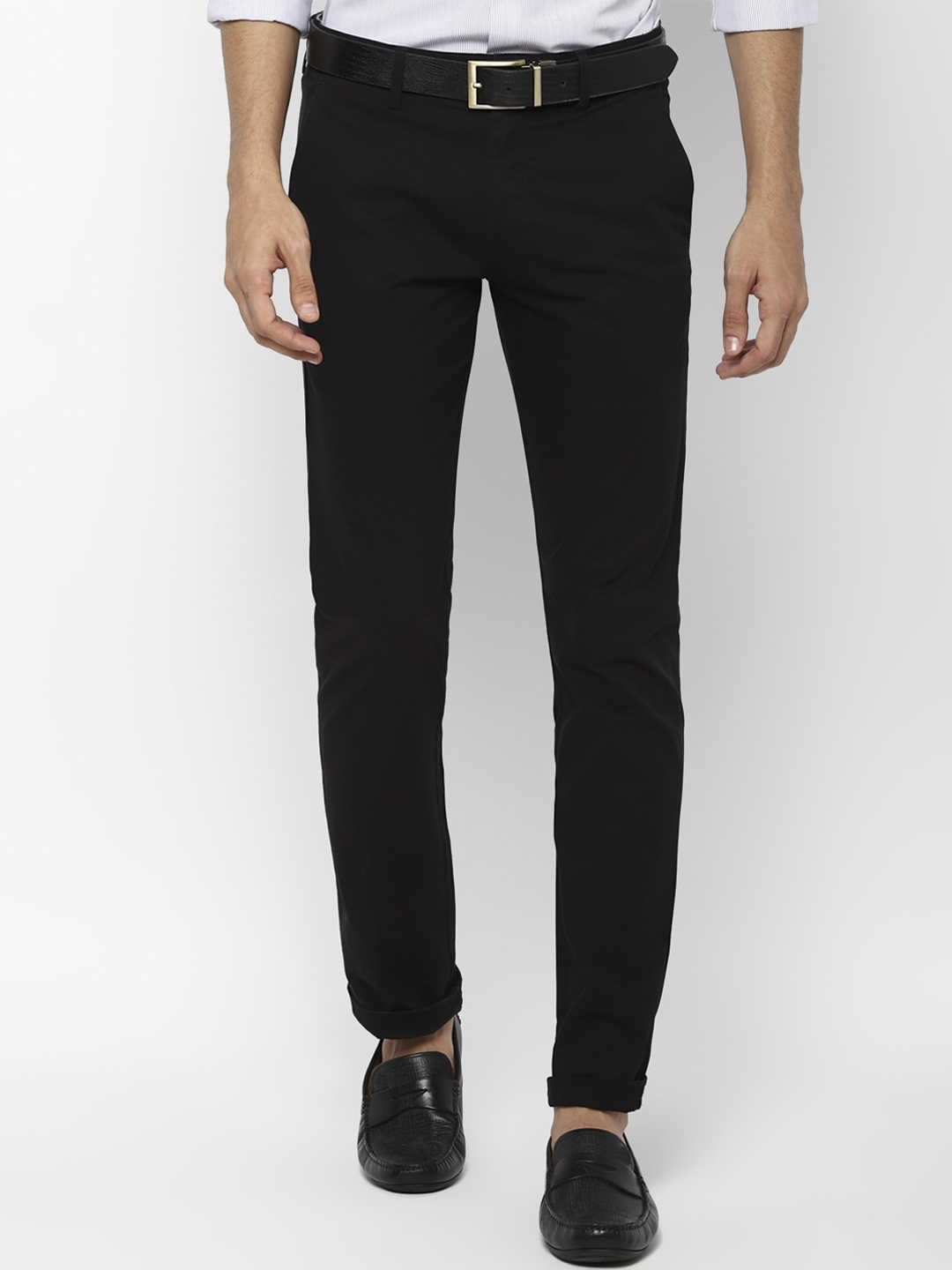 

Allen Solly Men Black Slim Fit Trousers