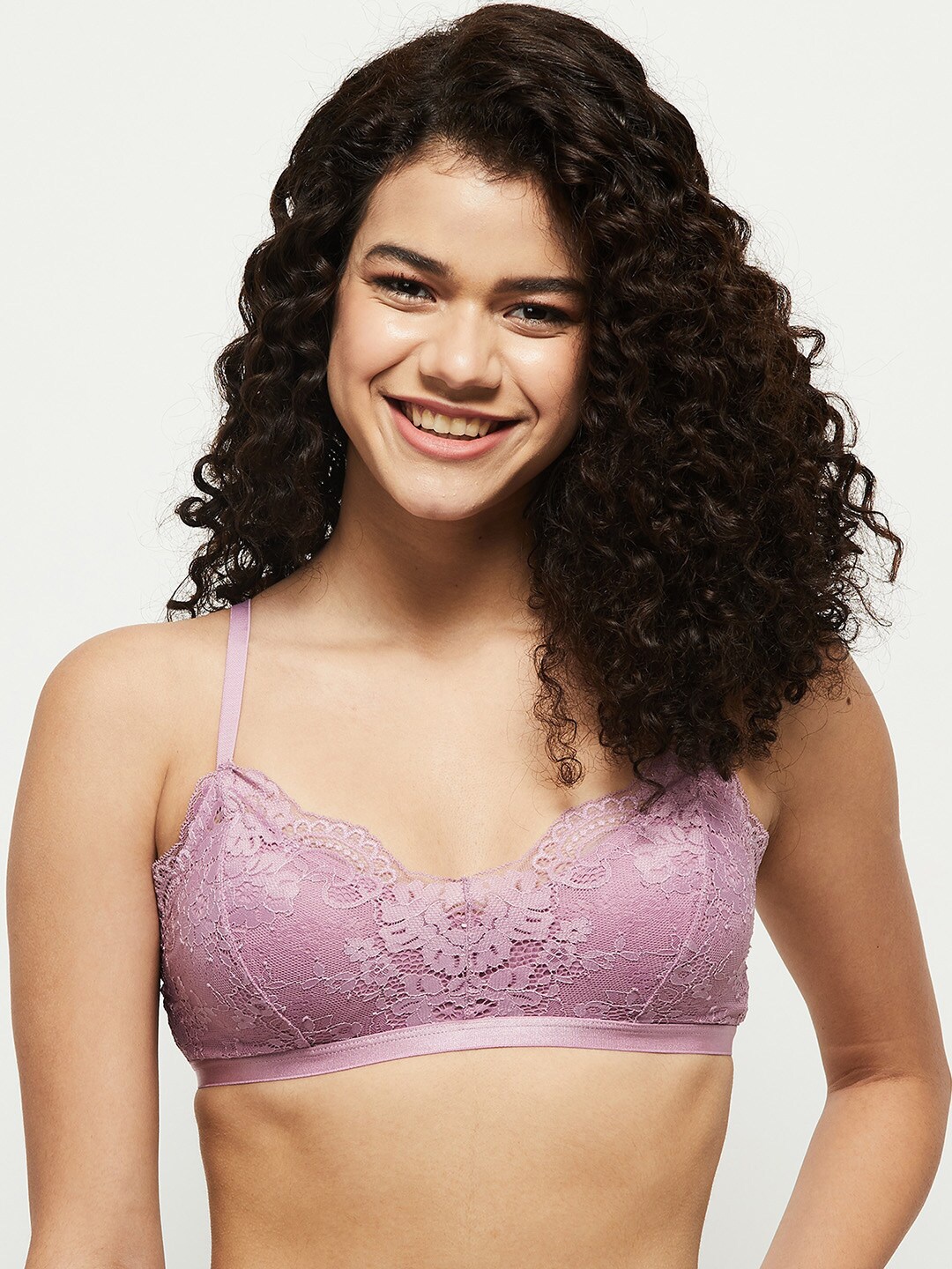 

max Pink Floral Everyday Bra Lightly Padded