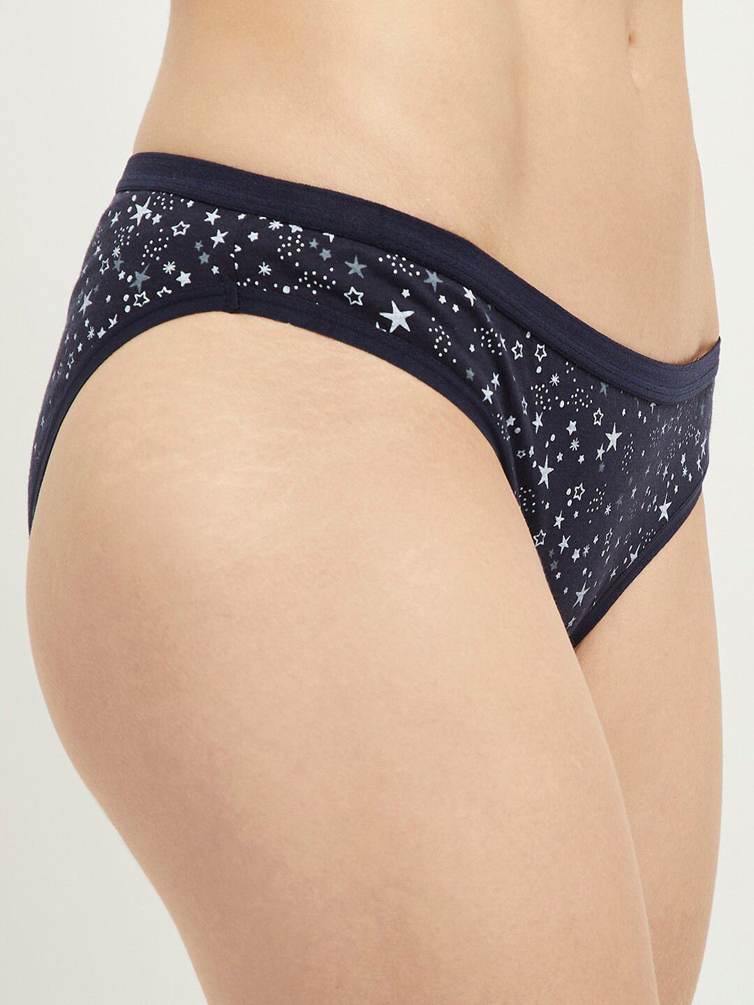 

max Women Navy Blue & White Printed Pure Cotton Basic Briefs