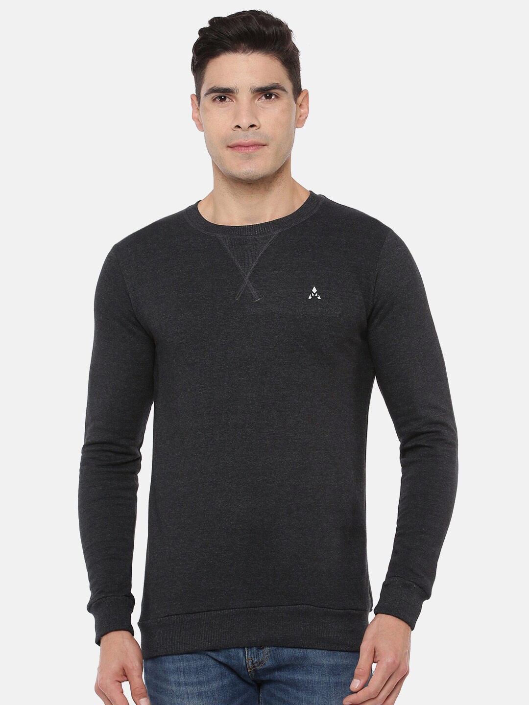 

ACTIMAXX Men Charcoal Solid Sweatshirt