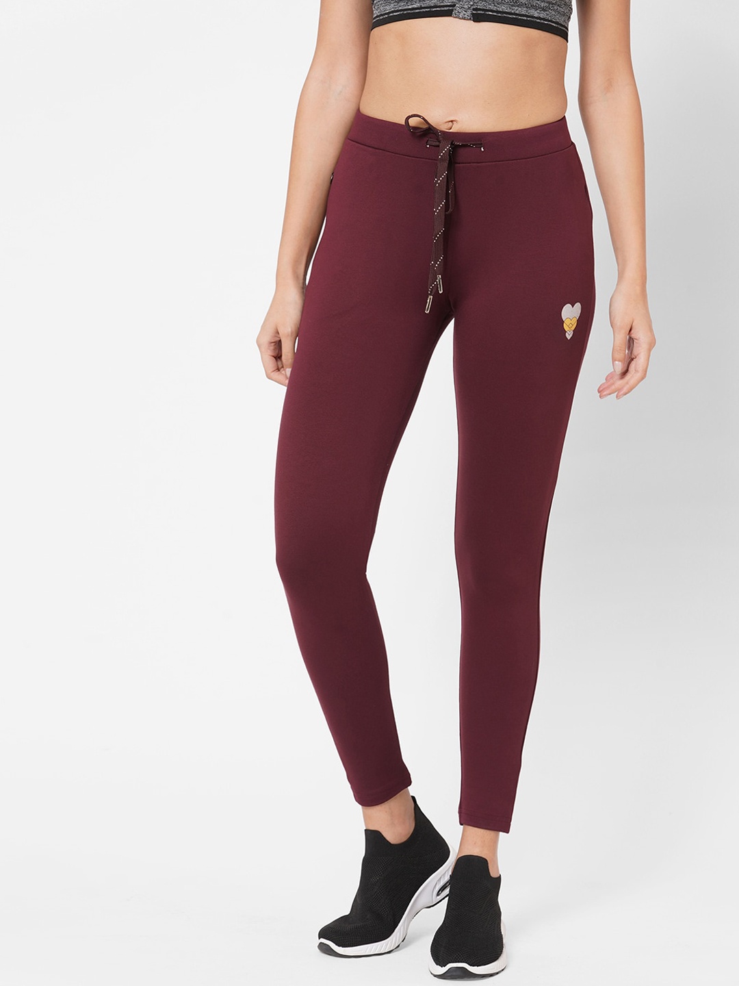 

Sweet Dreams Women Burgundy Solid Cotton Sports Tights
