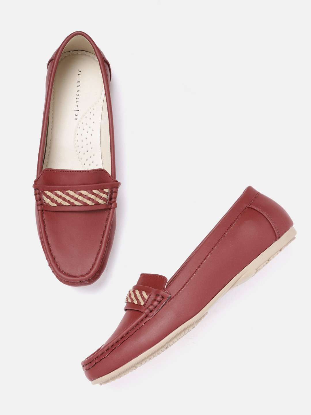 

Allen Solly Women Rust & Beige Solid Loafers