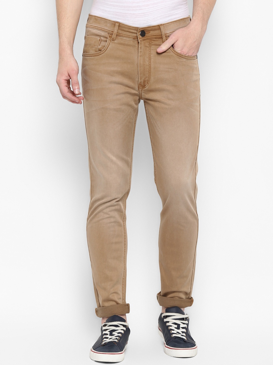 

Red Chief Men Camel Brown Light Fade Jeans