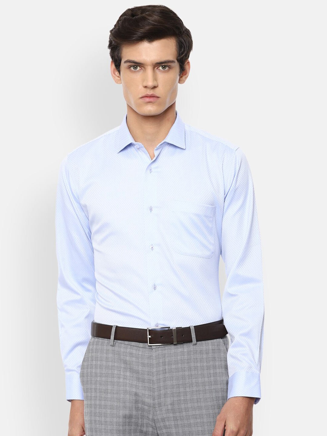 

Van Heusen Men Blue Opaque Formal Shirt