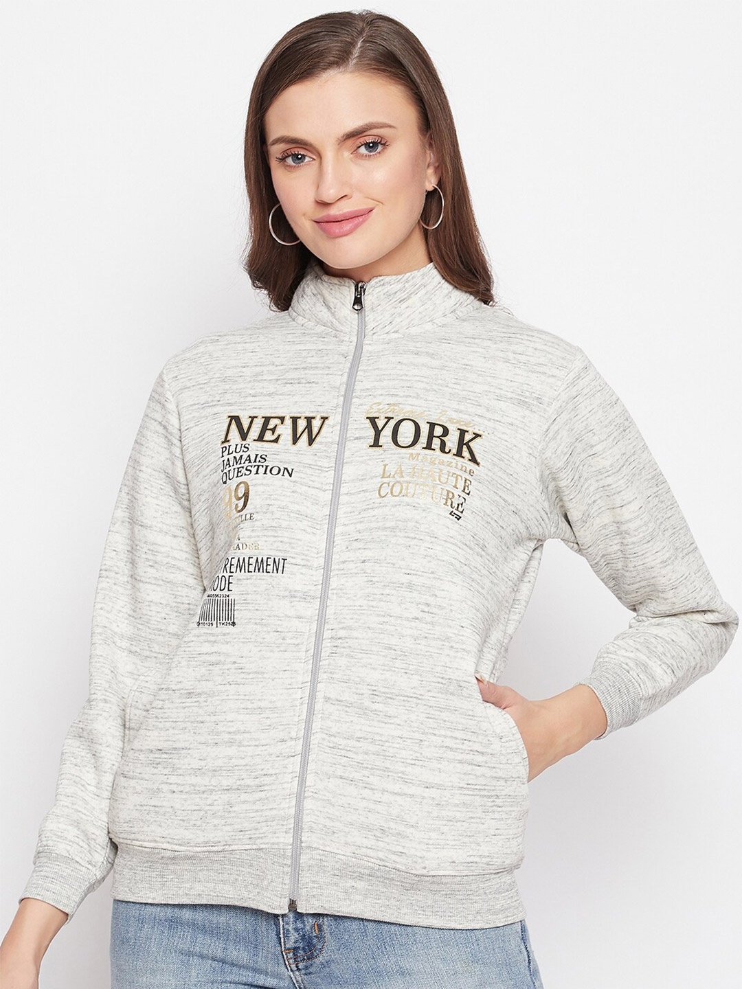 

NEVA Women Grey Printed Sweatshirt
