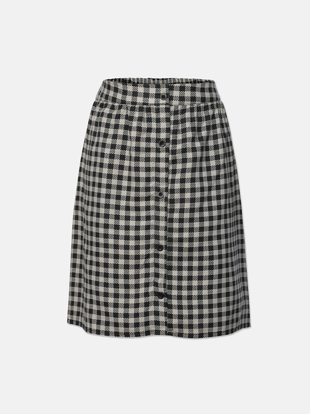 

Oxolloxo Girls Black & White Checked Skirt