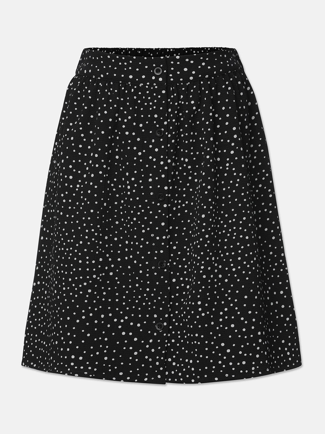 

Oxolloxo Black Polka Dots Printed Skirt