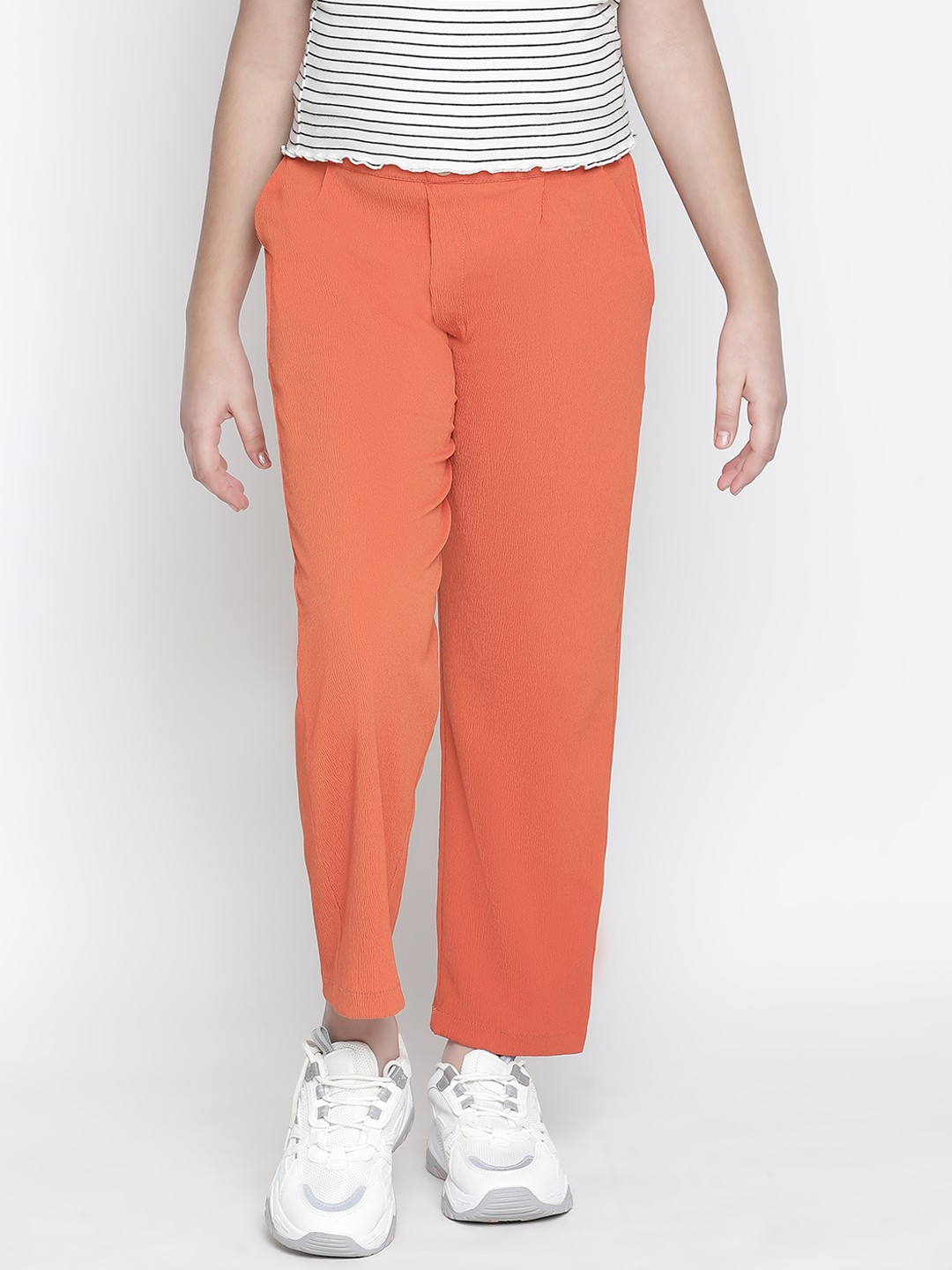 

Oxolloxo Girls Orange Pleated Trousers