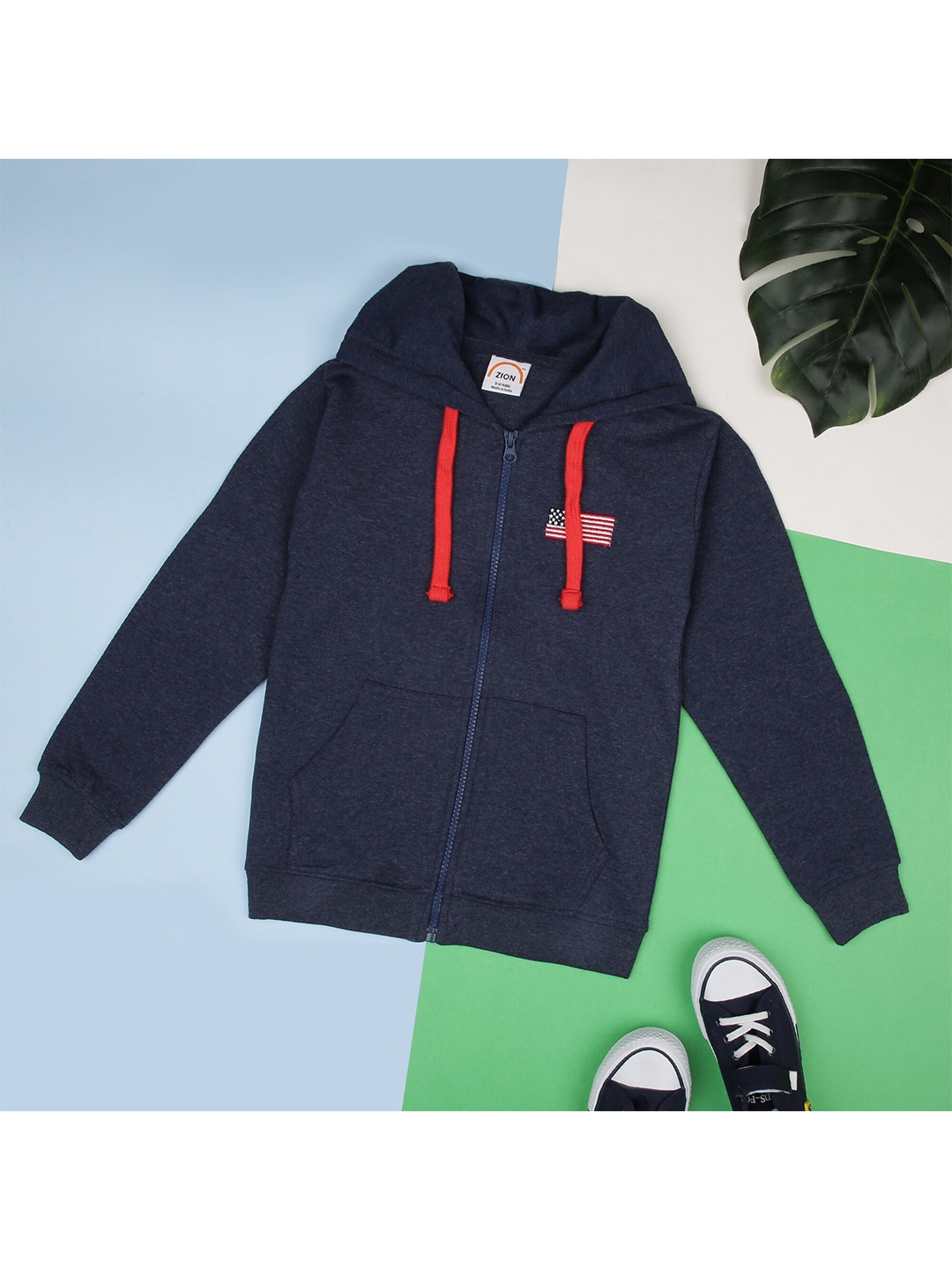 

ZION Kids Navy Blue Hooded Sweatshirt