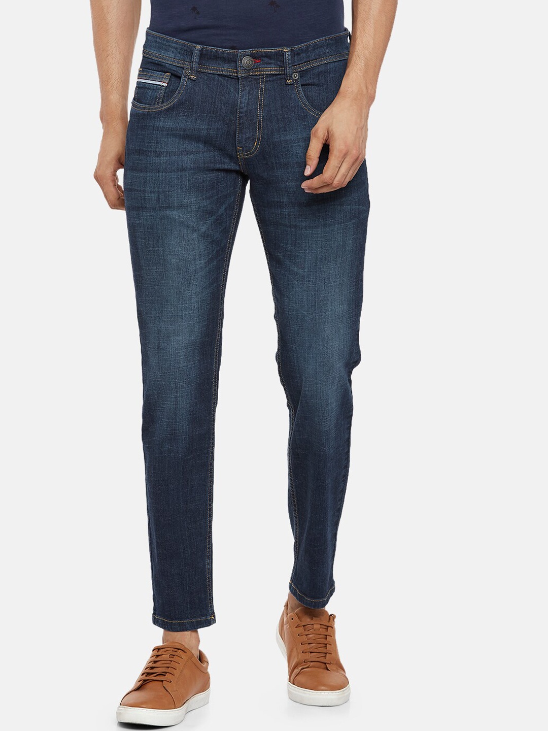

People Men Blue Slim Fit Light Fade Jeans