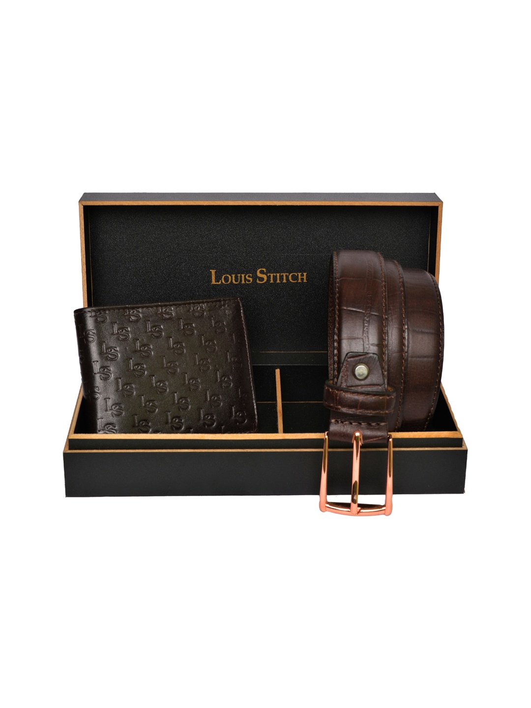 

LOUIS STITCH Men Tan Brown Accessory Gift Set