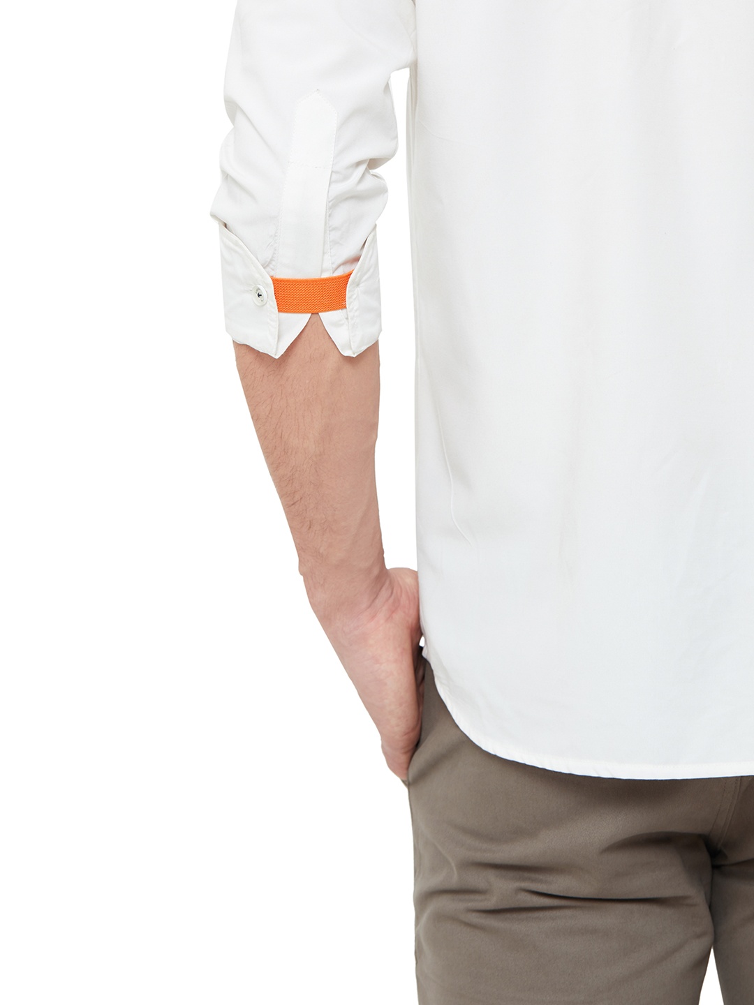 

EVOQ Men Orange Solid Cuff Bands