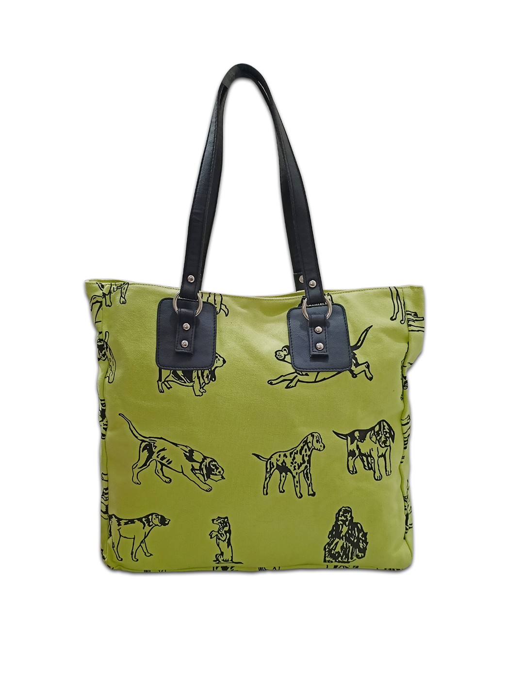 

Spice Art Green Printed Structured Handheld Bag