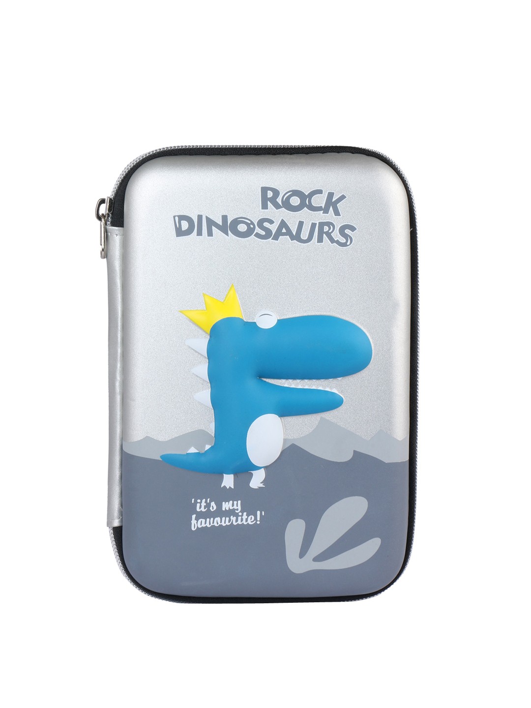 

Instabuyz Kids Silver & Blue Printed Pen Pencil Case