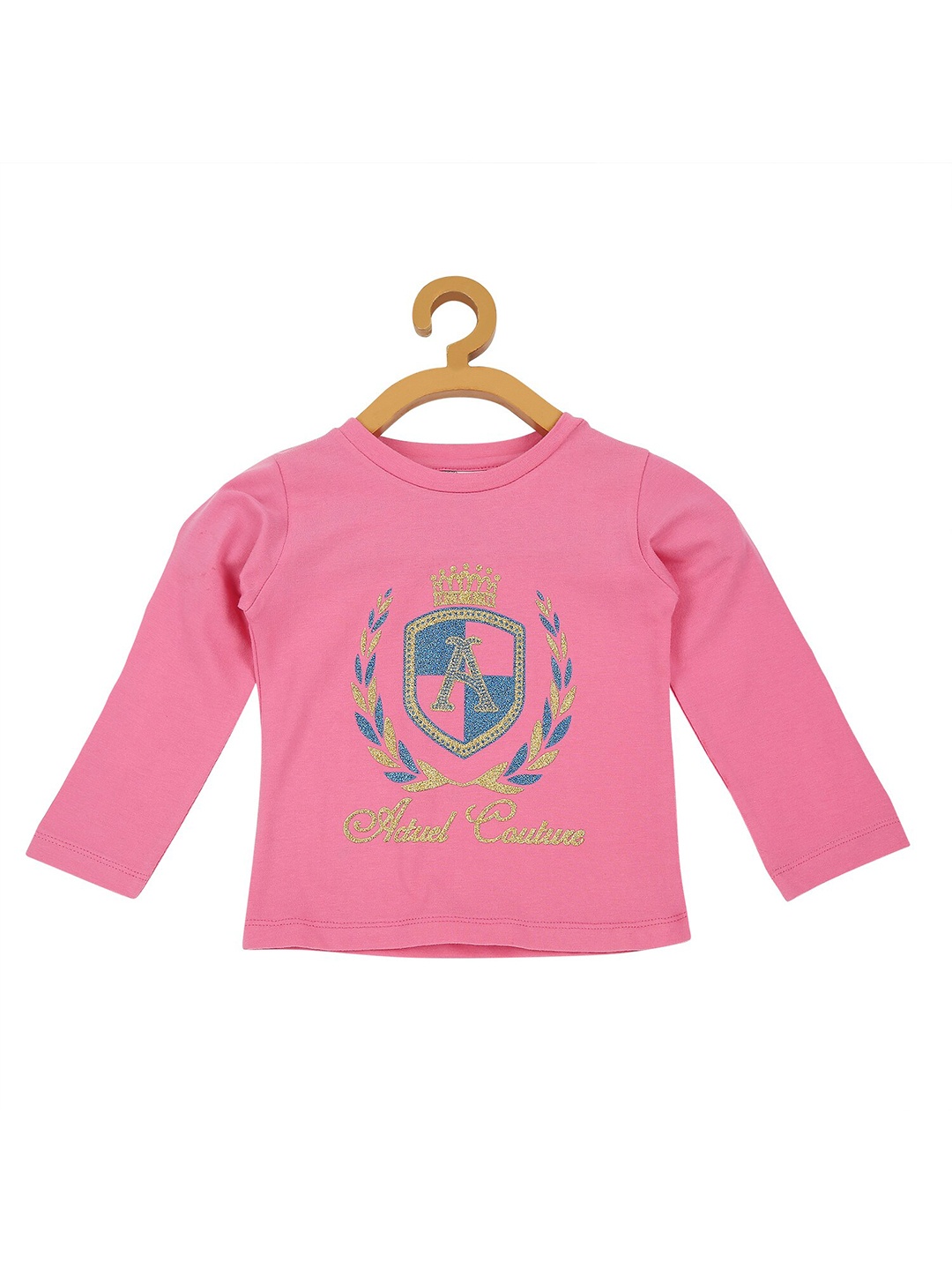 

Actuel Pink & Blue Embroidered Regular Top