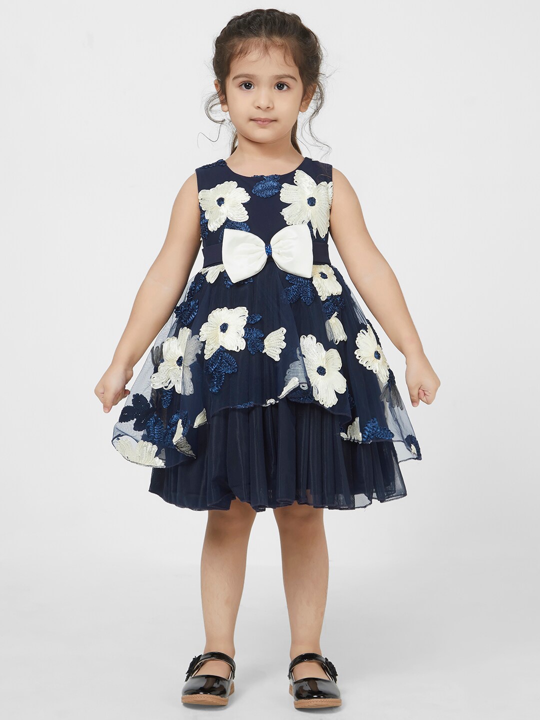 

TIC TAC TOE Navy Blue Floral Dress