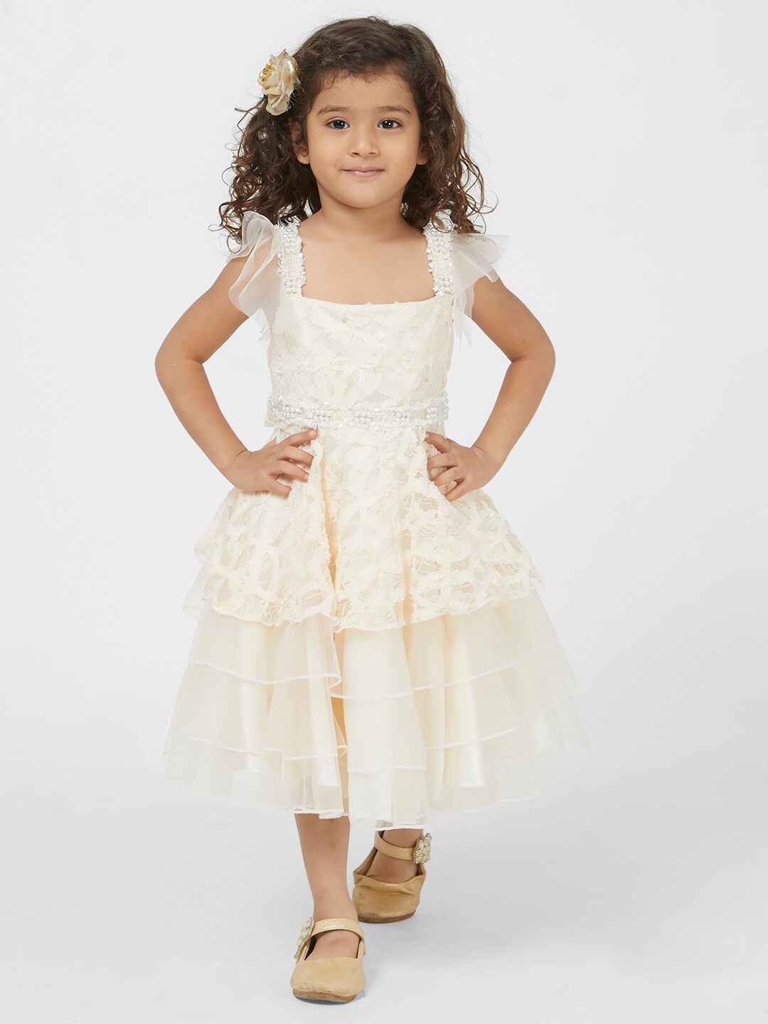 

TIC TAC TOE Off White Midi Dress