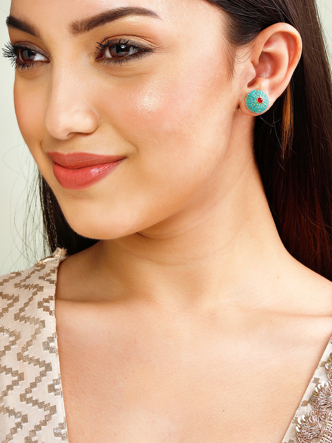

Anouk Pack Of 2 Gold-Plated Handcrafted Circular Studs Earrings