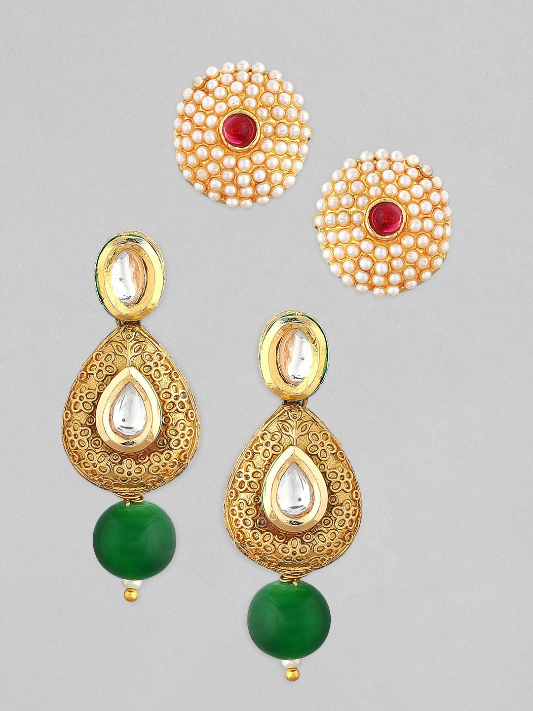 

Anouk Gold-Plated Set Of 2 Contemporary Drop Earrings