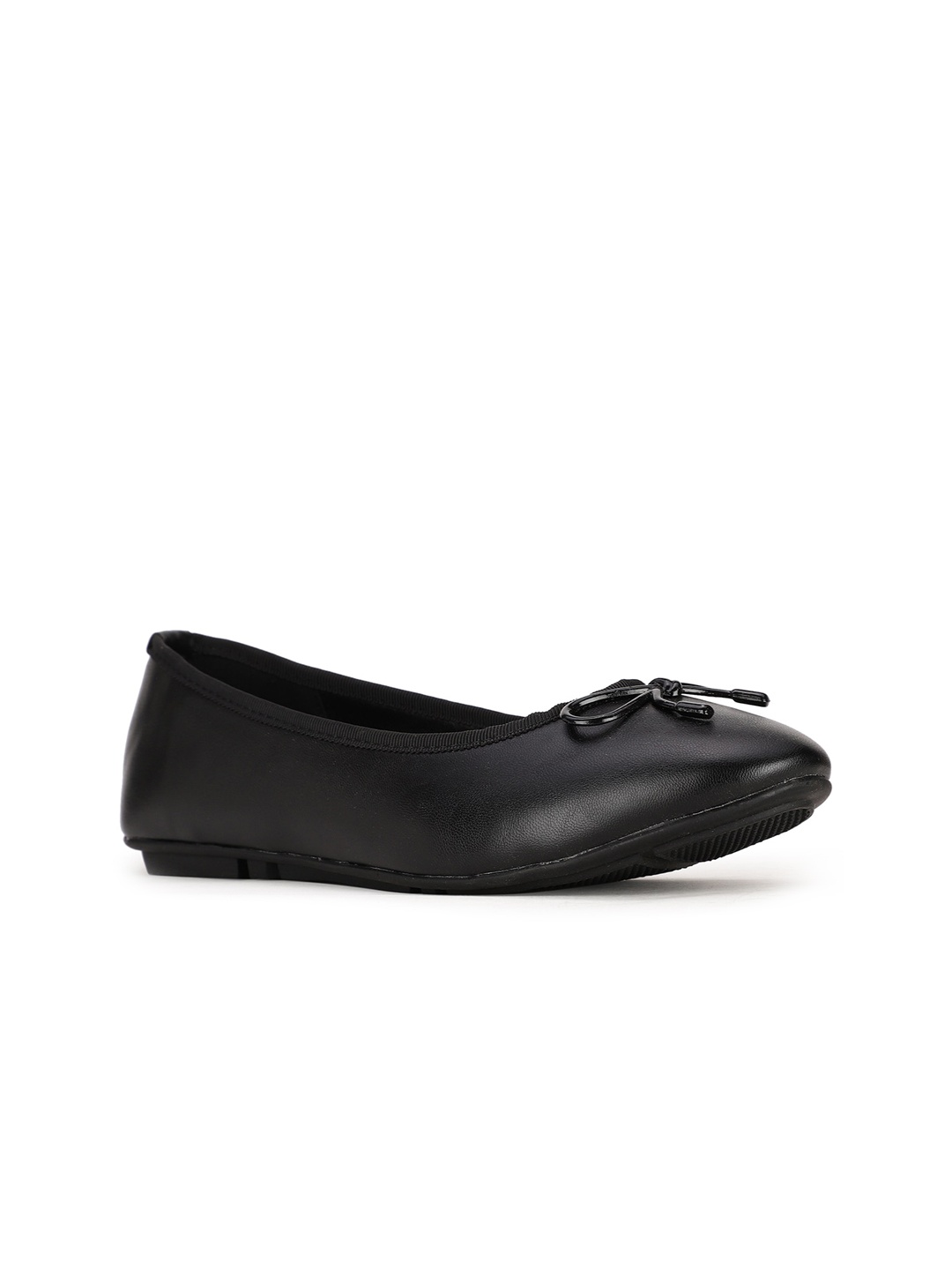 

Bata Women Black Ballerinas with Bows Flats