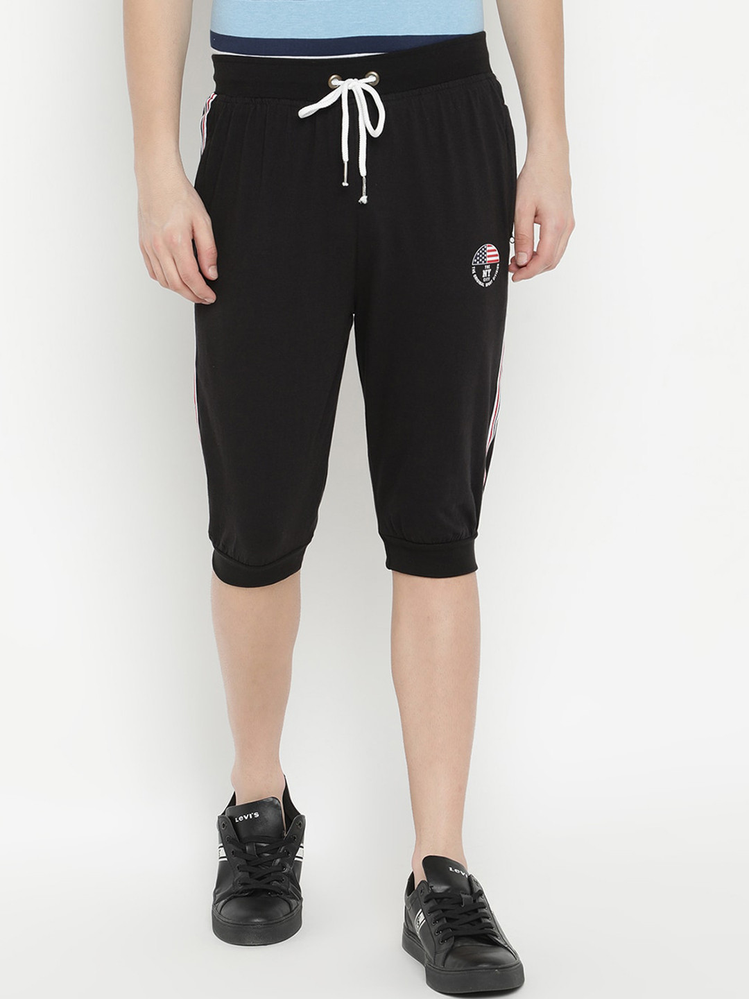 

V2 Value & Variety Men Black Cotton Sports Shorts