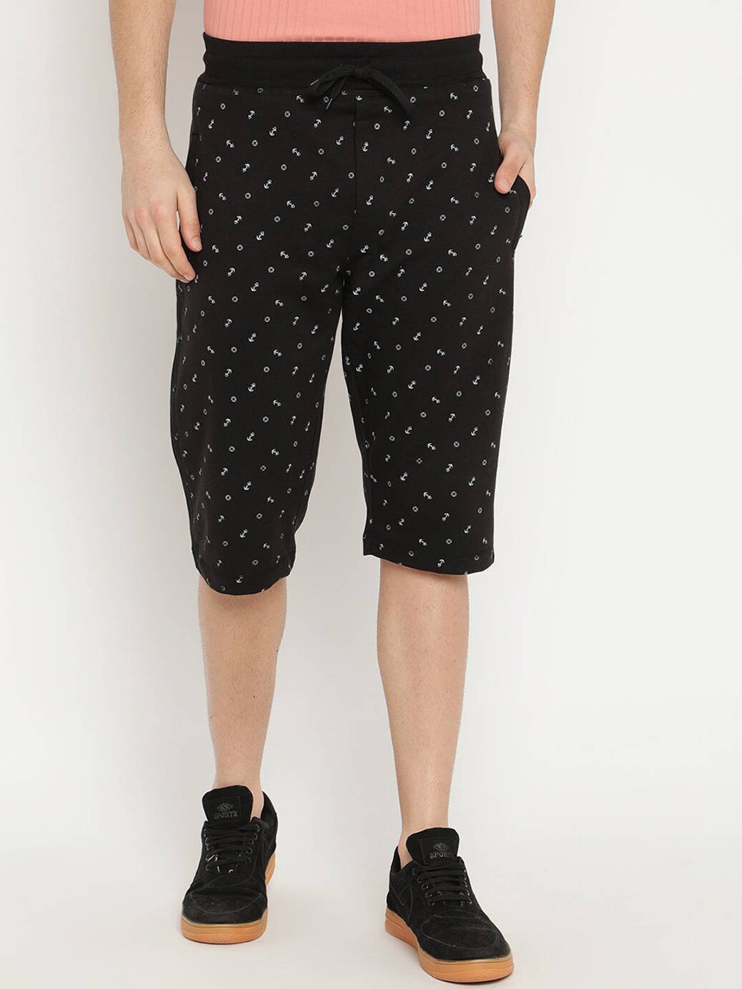 

V2 Value & Variety Men Black Conversational Printed Regular Shorts