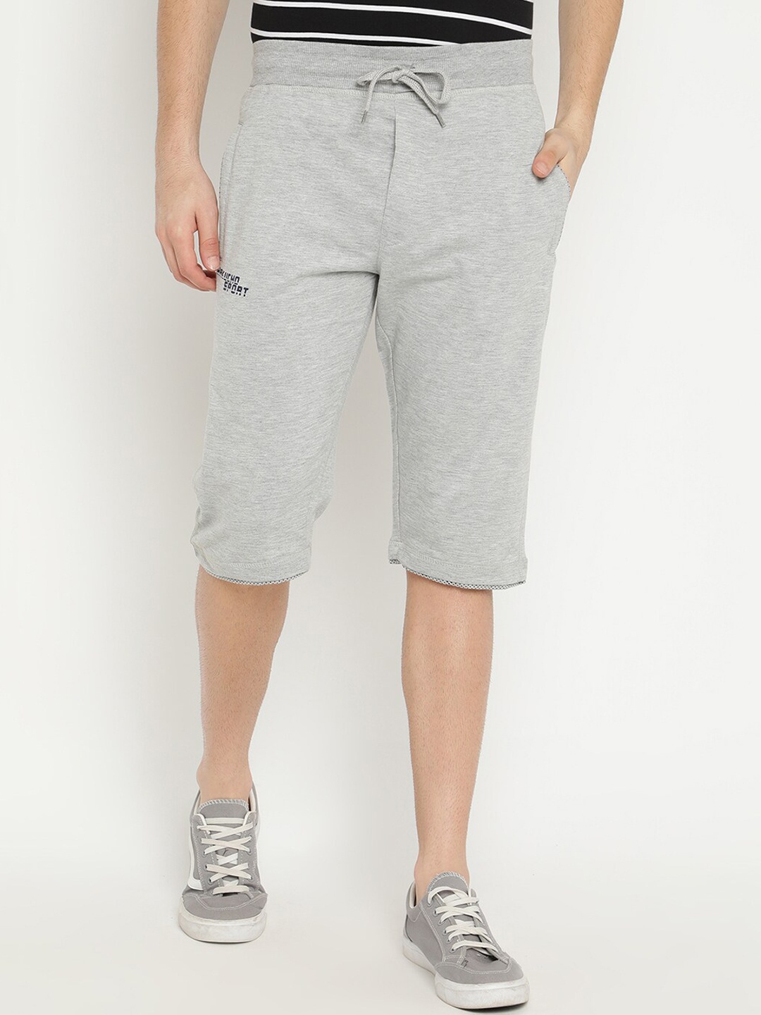

V2 Value & Variety Men Grey Melange Regular Shorts