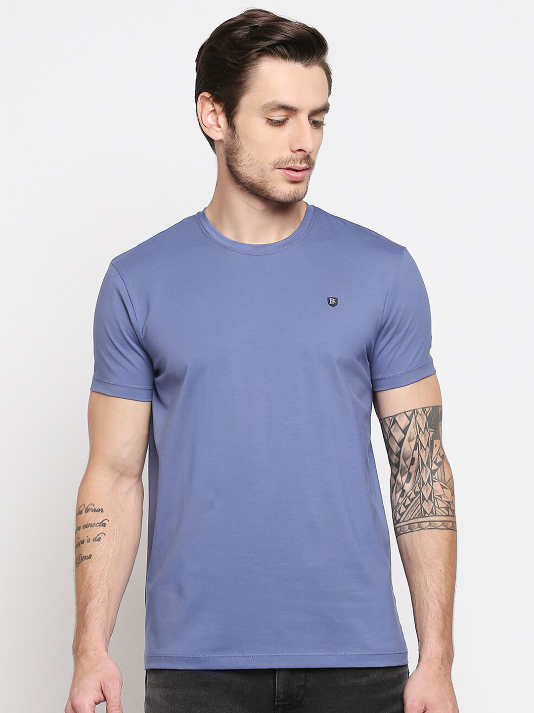 

Being Human Men Blue Solid T-shirt