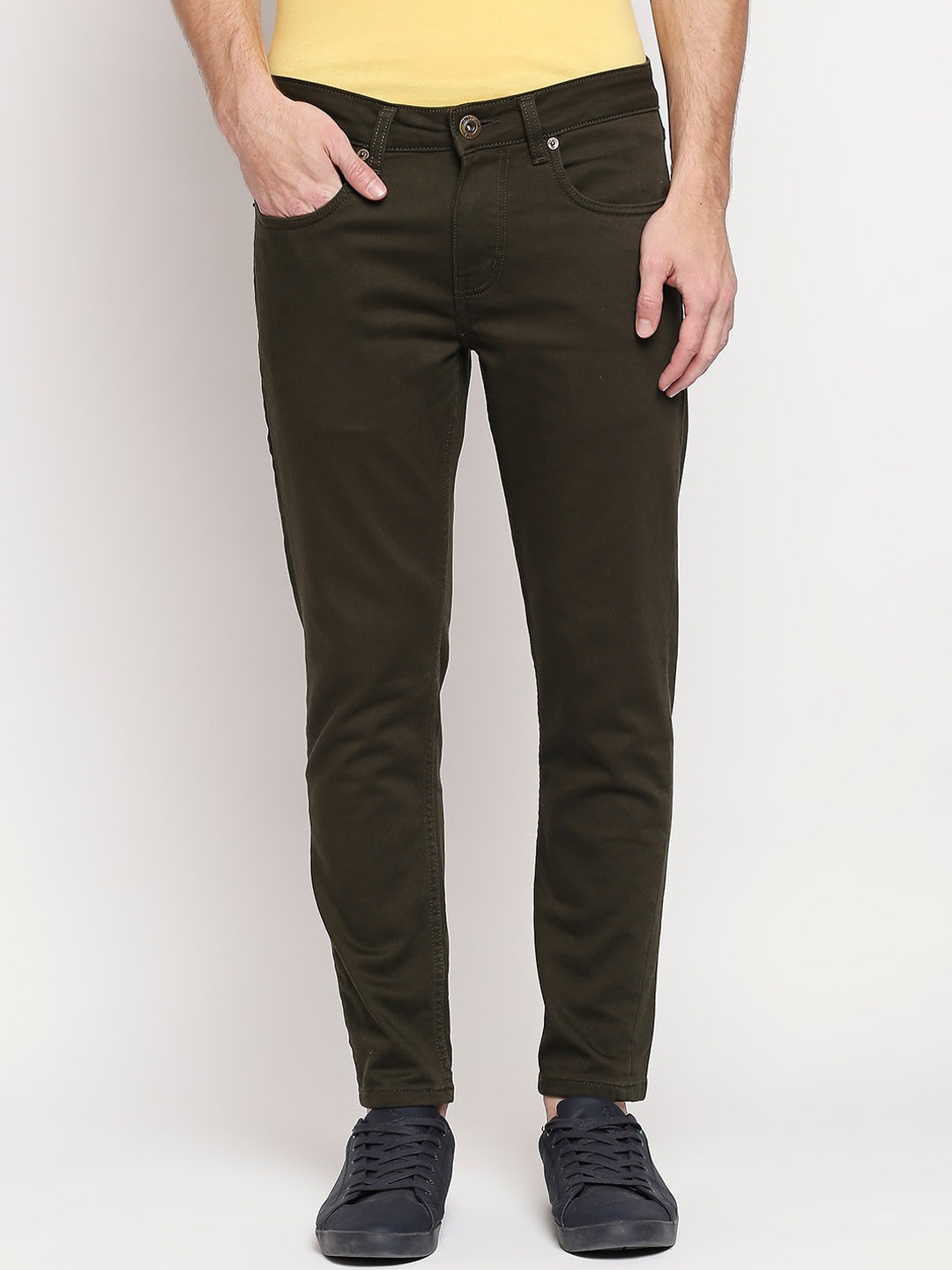 

Being Human Men Olive Green Skinny Fit Jeans