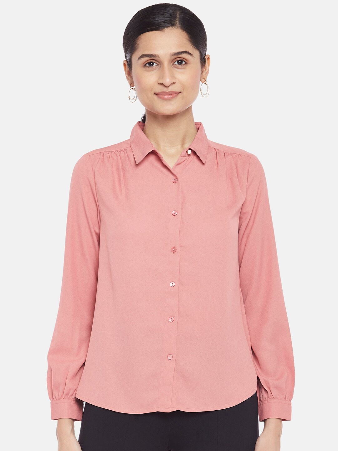 

Annabelle by Pantaloons Mauve Shirt Style Top