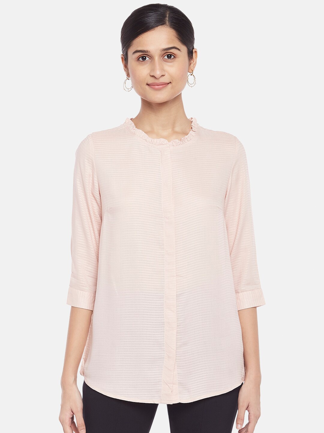 

Annabelle by Pantaloons Peach-Coloured Regular Top
