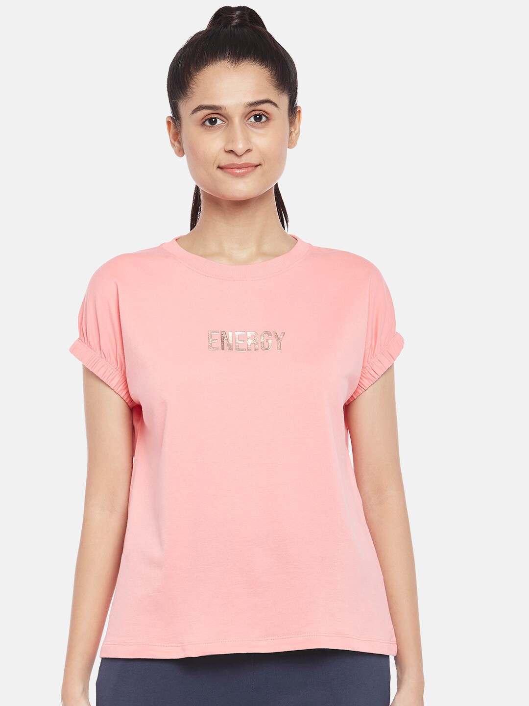 

Ajile by Pantaloons Pink Regular Top