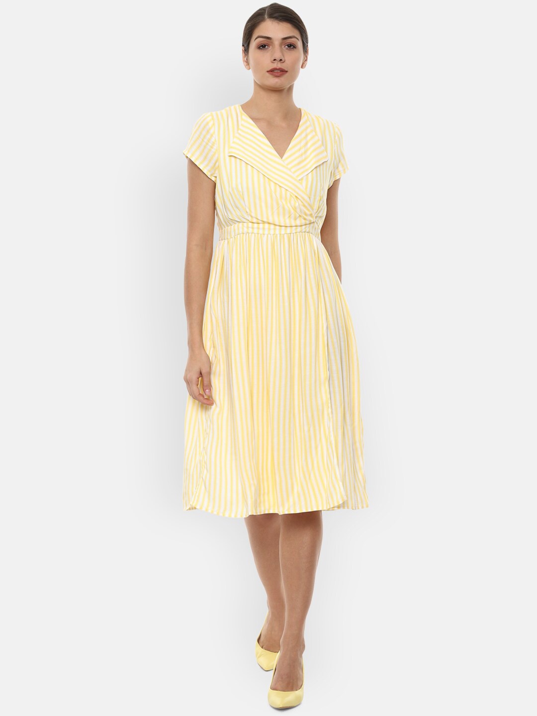 

Van Heusen Woman Yellow Striped Dress
