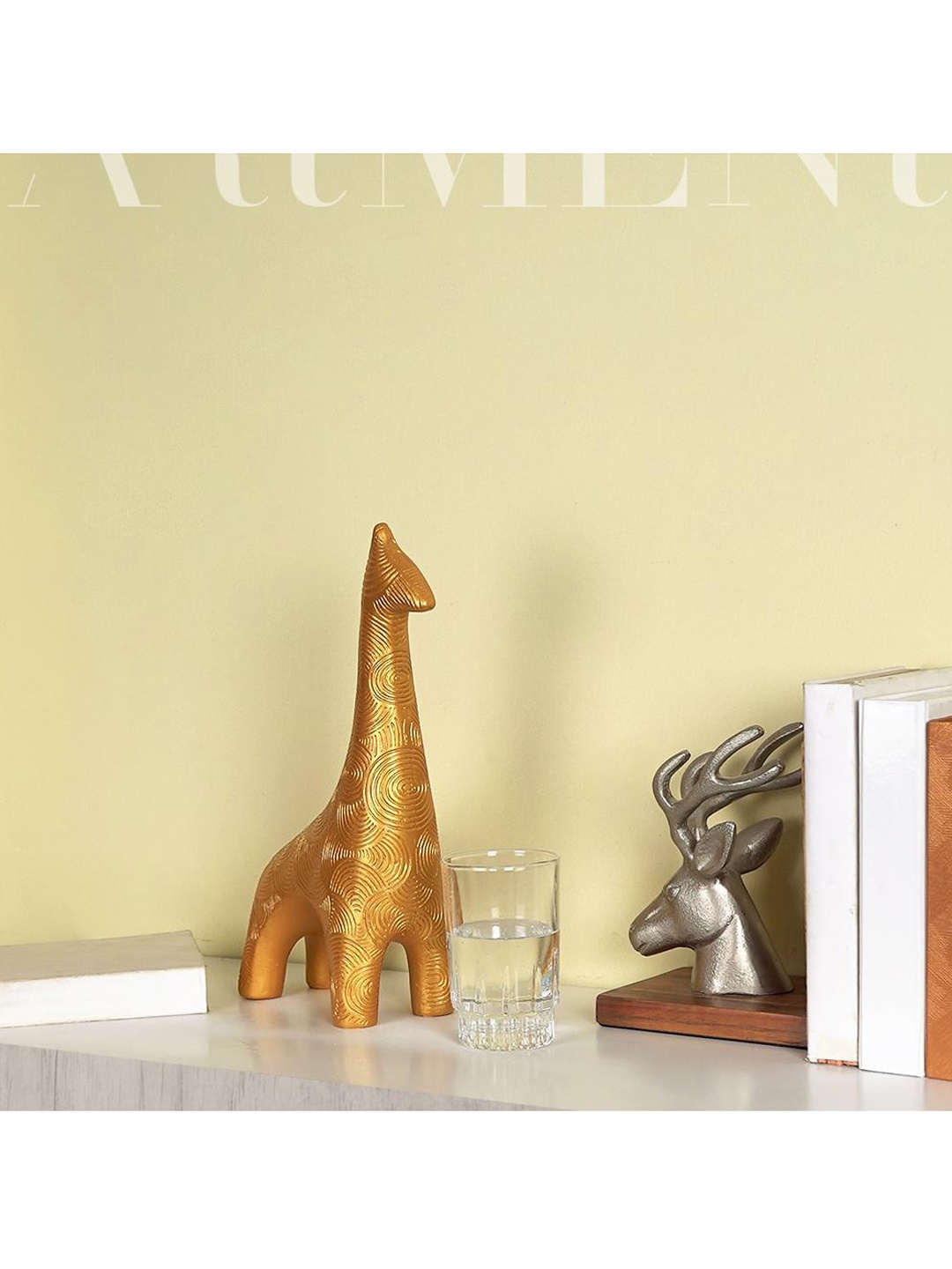 

The Artment Gold-Toned Set of 3 Animals of The Jungle Showpieces