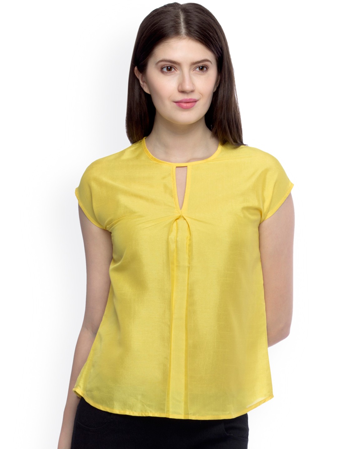 

WISSTLER Women Yellow Solid Regular Top