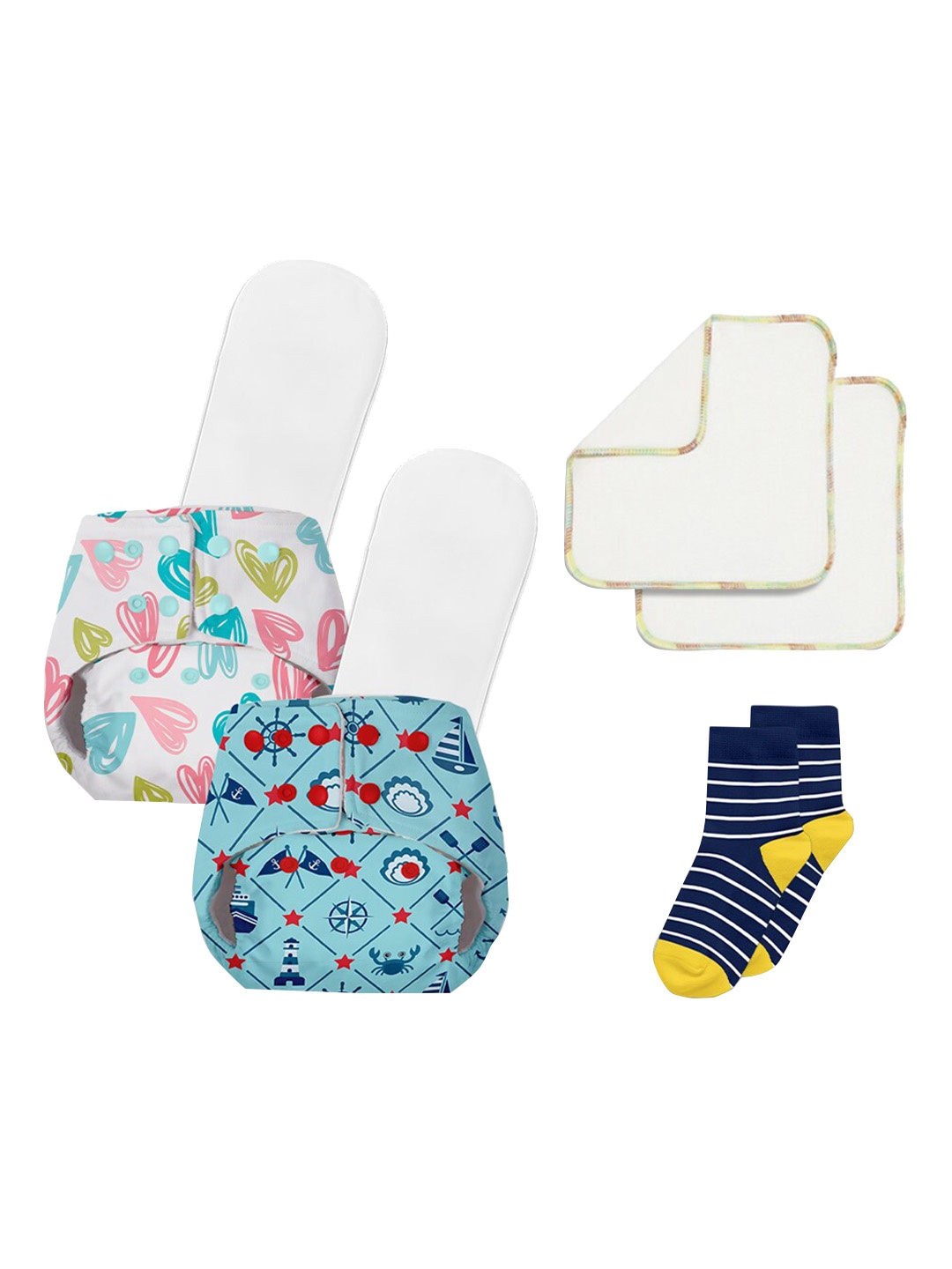 

BASIC by SuperBottoms Multi Pack of 2 Sustainable Reusable Cloth Diaper